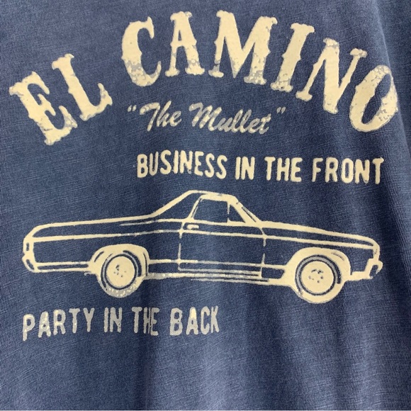 NWT Lucky Brand El Camino Washed Out Navy Blue Tee, size M - Picture 6 of 10
